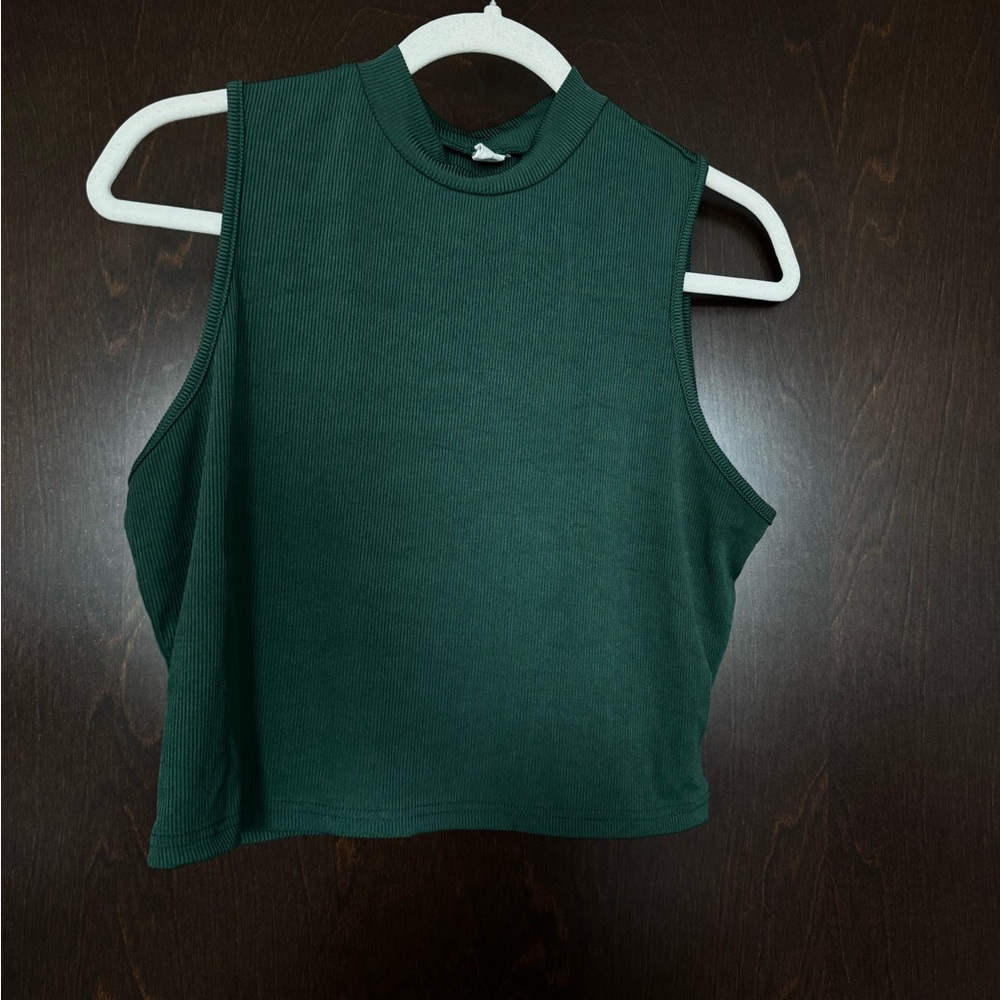 Cropped Tank Top with Mock Neck - Picture 3 of 4